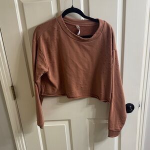 ALO Yoga Rust Cropped Sweatshirt